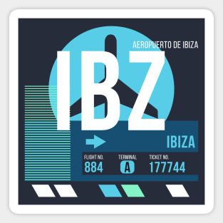 Ibiza (IBZ) Airport // Sunset Baggage Tag Magnet